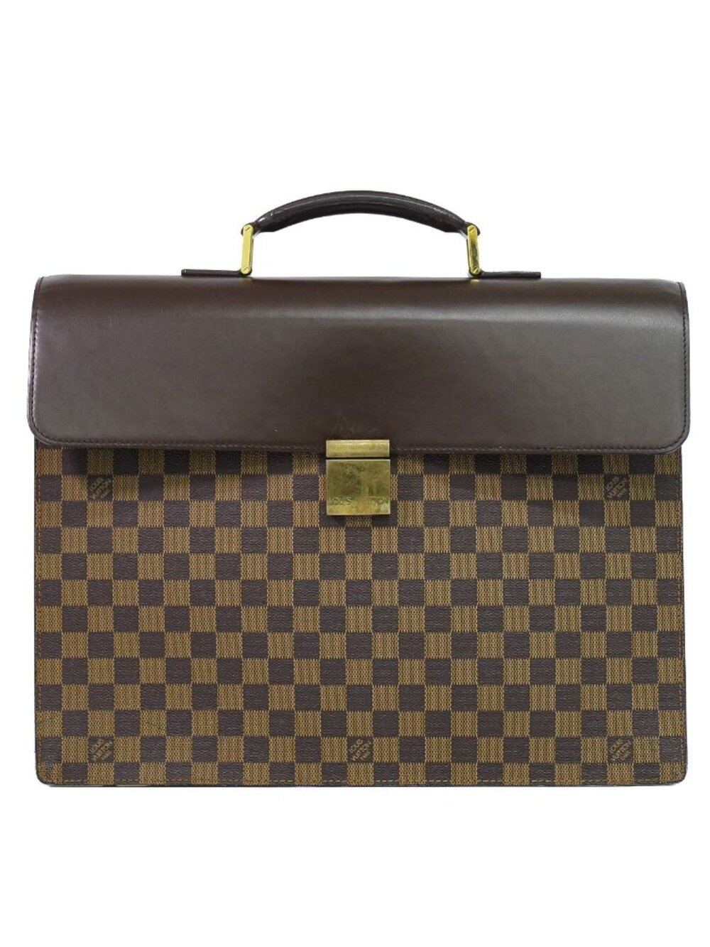 Louis Vuitton LV Altona GM Damier Ebene Business Bag Handbag Brown Bag
